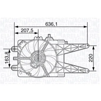 Ventilateur, refroidissement du moteur MAGNETI MARELLI OEM 51742164