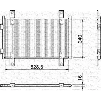 Condenseur, climatisation MAGNETI MARELLI OEM 1340166080