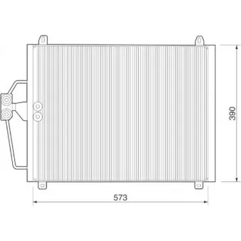 Condenseur, climatisation MAGNETI MARELLI 350203222000 pour RENAULT SCENIC 1.9 D - 64cv