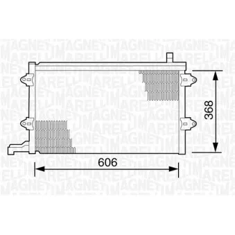 Condenseur, climatisation MAGNETI MARELLI 350203243000 pour VOLKSWAGEN GOLF 2.0 TDI - 140cv