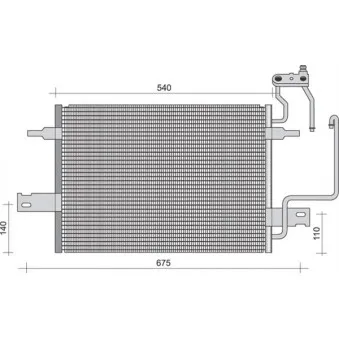 Condenseur, climatisation MAGNETI MARELLI 350203249000 pour OPEL MERIVA 1.7 DTI - 75cv