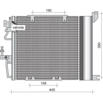Condenseur, climatisation MAGNETI MARELLI 350203256000 pour OPEL ASTRA 1.3 CDTI - 90cv