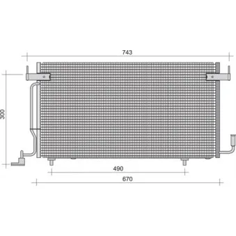 Condenseur, climatisation MAGNETI MARELLI 350203286000 pour CITROEN BERLINGO 1.9 D - 68cv