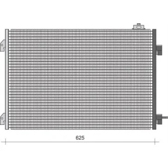 Condenseur, climatisation MAGNETI MARELLI 350203341000 pour RENAULT CLIO 1.5 dCi - 84cv