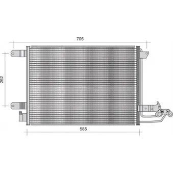 Condenseur, climatisation MAGNETI MARELLI 350203361000 pour VOLKSWAGEN GOLF 1.9 TDI - 105cv