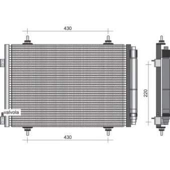 Condenseur, climatisation MAGNETI MARELLI 350203377000 pour CITROEN C5 2.2 HDI - 133cv