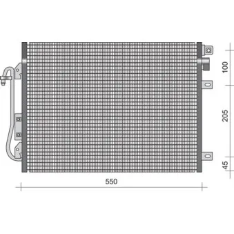 Condenseur, climatisation MAGNETI MARELLI 350203379000 pour RENAULT CLIO 1.4 16V - 98cv