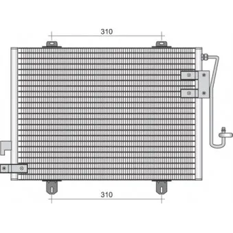 Condenseur, climatisation MAGNETI MARELLI 350203398000 pour RENAULT CLIO 1.9 D - 64cv