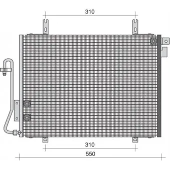 Condenseur, climatisation MAGNETI MARELLI 350203399000 pour RENAULT KANGOO 1.5 DCI - 65cv