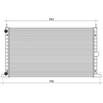 Radiateur, refroidissement du moteur MAGNETI MARELLI OEM 7258109