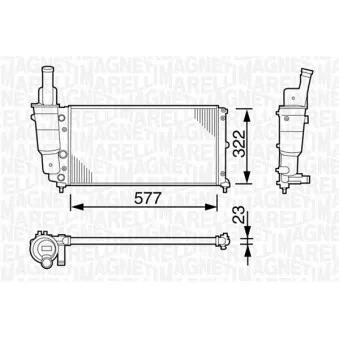 Radiateur, refroidissement du moteur MAGNETI MARELLI OEM 7774531