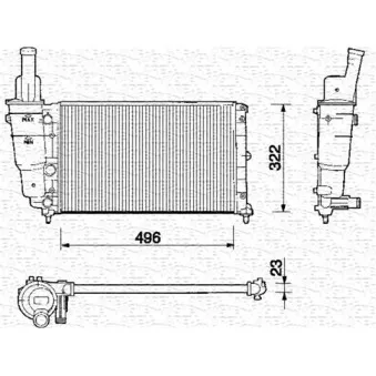 Radiateur, refroidissement du moteur MAGNETI MARELLI OEM 7745692