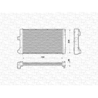 Radiateur, refroidissement du moteur MAGNETI MARELLI OEM 46776301