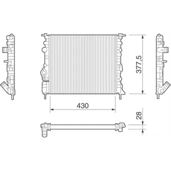 Radiateur, refroidissement du moteur MAGNETI MARELLI 350213261000 pour RENAULT CLIO 1.5 dCi - 65cv