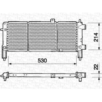 Radiateur, refroidissement du moteur MAGNETI MARELLI 350213323000 pour OPEL CORSA 1.2 - 45cv