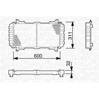 Radiateur, refroidissement du moteur MAGNETI MARELLI [350213479000]
