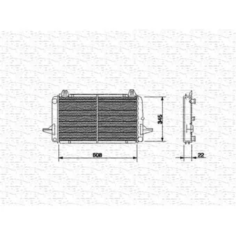 Radiateur, refroidissement du moteur MAGNETI MARELLI [350213489000]