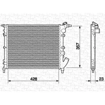 Radiateur, refroidissement du moteur MAGNETI MARELLI OEM 7701047887