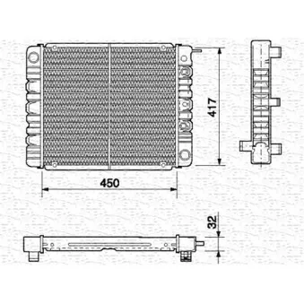 MAGNETI MARELLI 350213664000 - Radiateur, refroidissement du moteur