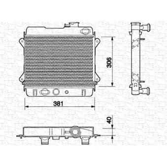 MAGNETI MARELLI 350213669000 - Radiateur, refroidissement du moteur