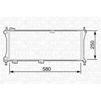 Radiateur, refroidissement du moteur MAGNETI MARELLI 350213814000 pour FIAT PANDA 1.1 - 54cv
