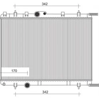 Radiateur, refroidissement du moteur MAGNETI MARELLI 350213887000 pour MERCEDES-BENZ AXOR 2 1.6 16V - 109cv