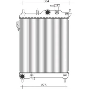 Radiateur, refroidissement du moteur MAGNETI MARELLI OEM 253101c200