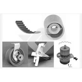HUTCHINSON KH150WP67 - Pompe à eau + kit de courroie de distribution