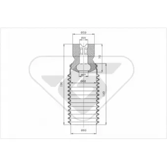 HUTCHINSON KP053 - Kit de protection contre la poussière, amortisseur