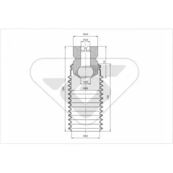 HUTCHINSON KP056 - Kit de protection contre la poussière, amortisseur
