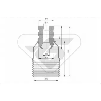 HUTCHINSON KP089 - Kit de protection contre la poussière, amortisseur