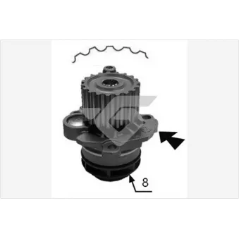 Pompe à eau HUTCHINSON WP79 pour VOLKSWAGEN GOLF 1.9 TDI - 150cv