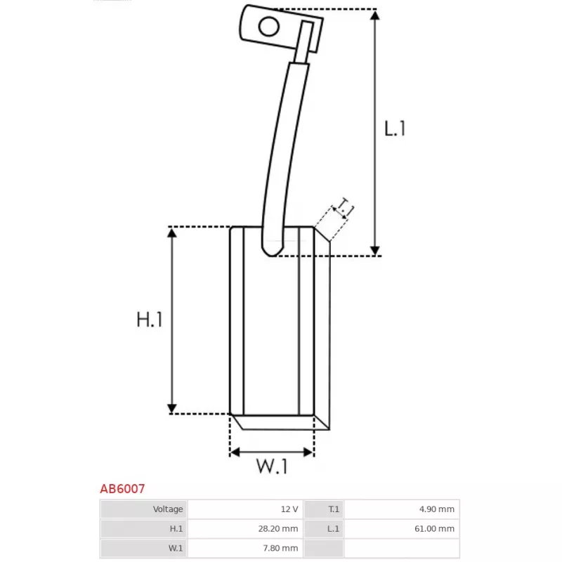 Balais, alternateur AS-PL AB6007 - Visuel 1