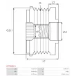 AS-PL AFP0049(V) - Poulie roue libre, alternateur