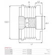 AS-PL AFP0071(V) - Poulie roue libre, alternateur