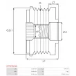 AS-PL AFP0076(INA) - Poulie roue libre, alternateur