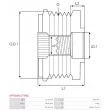 AS-PL AFP3044(LITENS) - Poulie roue libre, alternateur