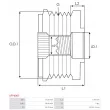 AS-PL AFP4003 - Poulie roue libre, alternateur