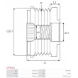 AS-PL AFP5041S - Poulie roue libre, alternateur