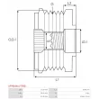 AS-PL AFP6044(LITENS) - Poulie roue libre, alternateur
