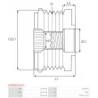 AS-PL AFP6062(KOYO) - Poulie roue libre, alternateur