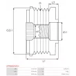 AS-PL AFP6080(KOYO) - Poulie roue libre, alternateur