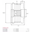 AS-PL AFP9004(LITENS) - Poulie roue libre, alternateur