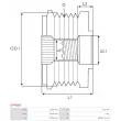 AS-PL AFP9005 - Poulie roue libre, alternateur