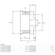 AS-PL AP0002 - Poulie, alternateur