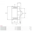 AS-PL AP0013 - Poulie, alternateur