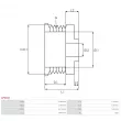 AS-PL AP0042 - Poulie, alternateur