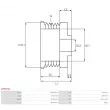 AS-PL AP0070S - Poulie, alternateur