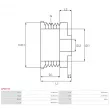 AS-PL AP0072S - Poulie, alternateur