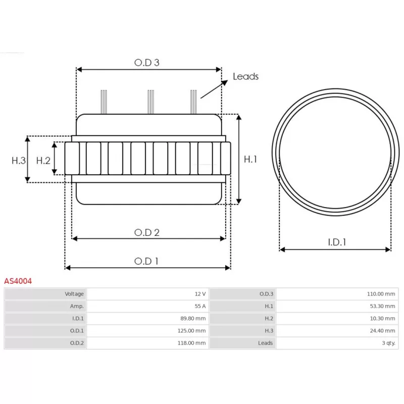Stator, alternateur AS-PL AS4004 - Visuel 1